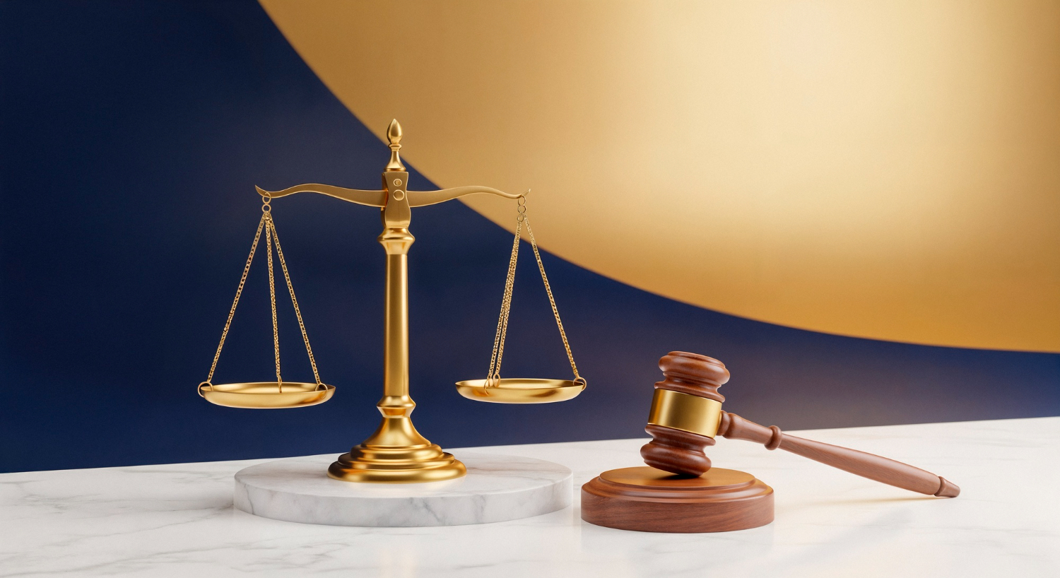 Courtroom gavel and law books